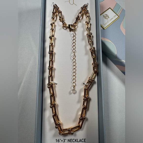 House of Harlow 1960 Gold cable Necklace. STATEMENT PIECE. NIB - Picture 2 of 4